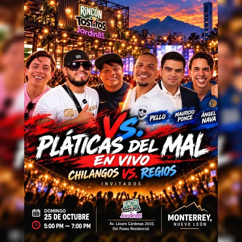 Flyer de Pláticas del mal 