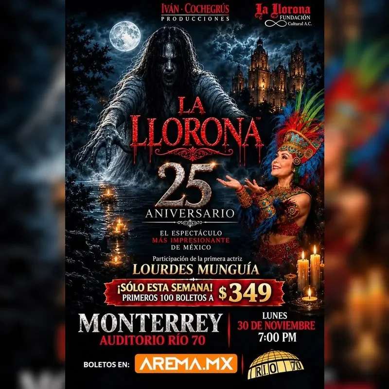 Flyer de “La llorona” 25 aniversario 