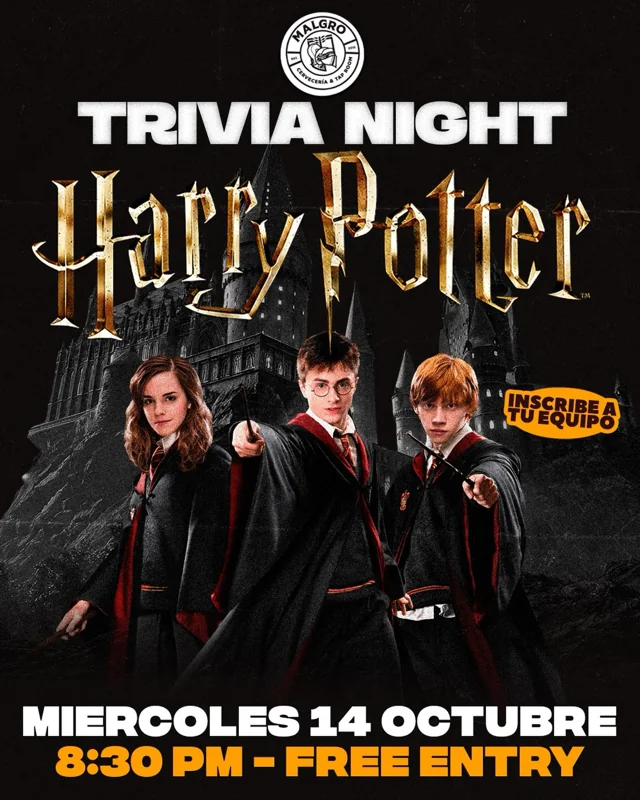 Flyer de Trivia Night: Harry Potter