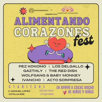 Flyer de Alimentado Corazones Fest