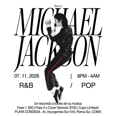 Flyer de Buru: Michael Jackson.