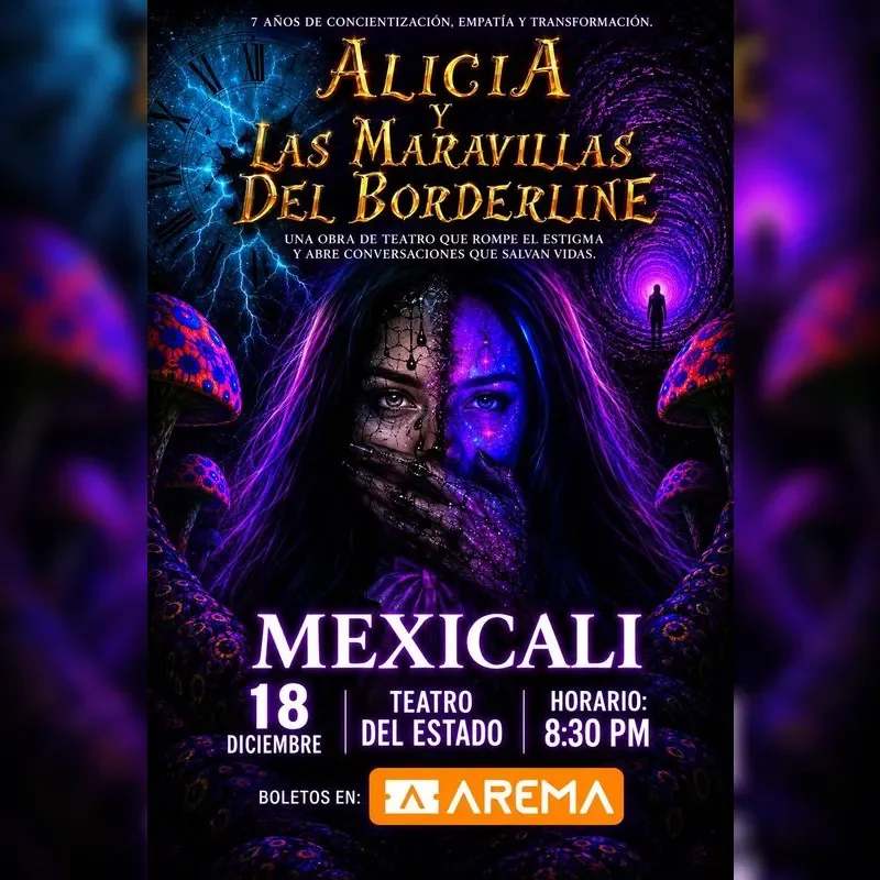 Flyer de Alicia y Las Maravillas de Borderline 