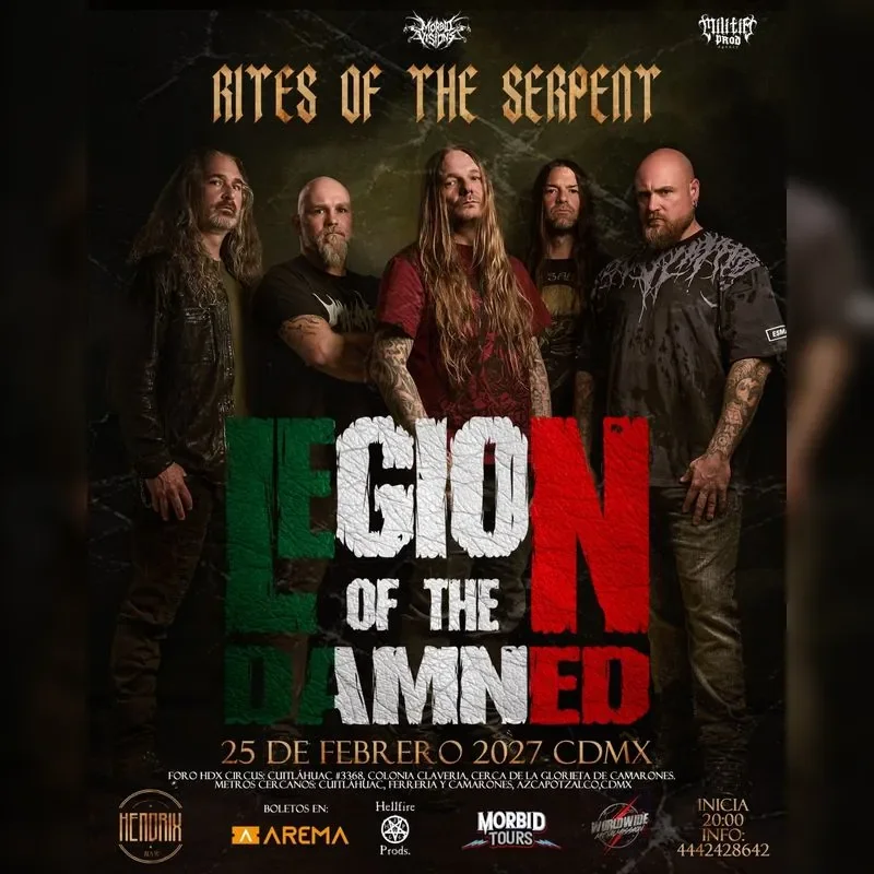 Flyer de Legion Of The Damned 