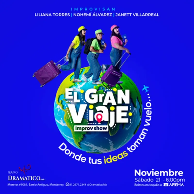 Flyer de El gran viaje Improv show