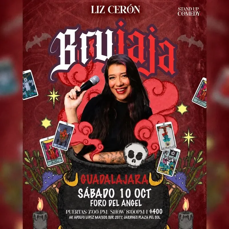 Flyer de Liz Cerón "Brujaja" 