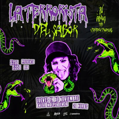 Flyer de LA TERRORISTA DEL SABOR