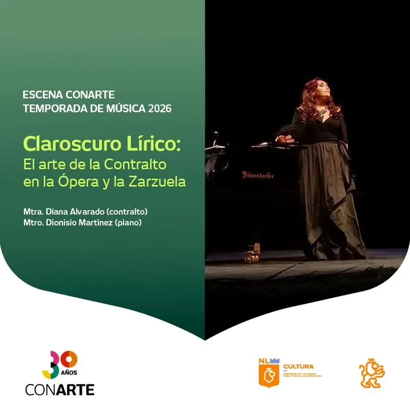 Flyer de Claroscuro Lírico Arte de la Contralto en la Ópera y la Zarzuela