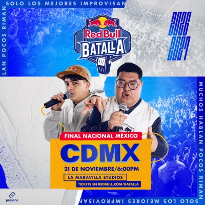 Flyer de RED BULL BATALLA FINAL NACIONAL MEXICO 2026
