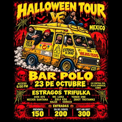 Flyer de Estragos Trifulka "Halloween Tour"