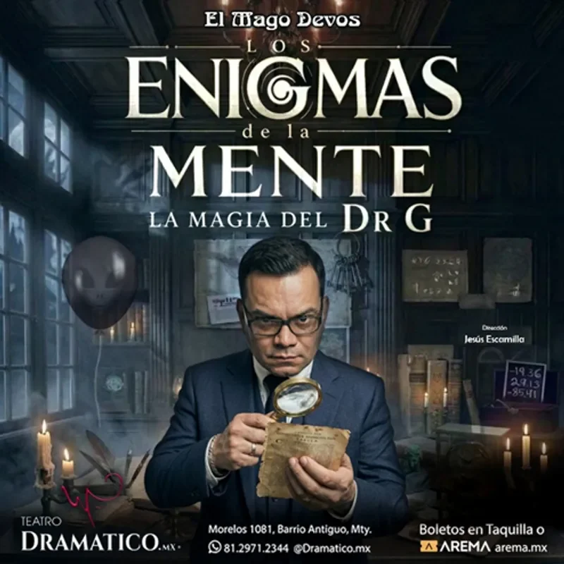 Flyer de Los Enigmas de la Mente: La Magia del Dr. G
