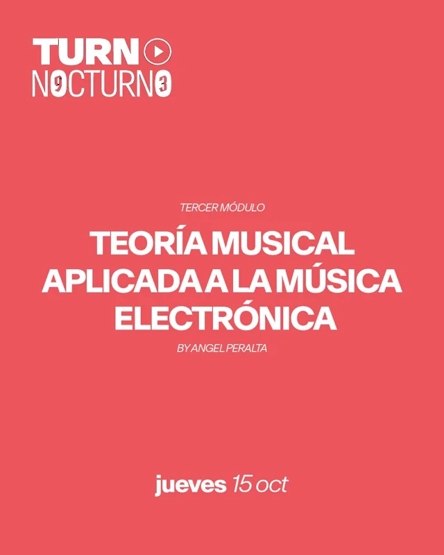 Flyer de TEORÍA MUSICAL APLICADA A LA MÚSICA ELECTRÓNICA