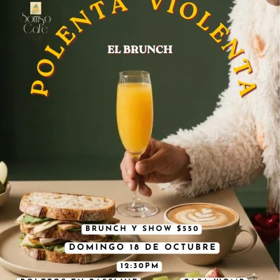 Flyer de Polenta violenta el brunch