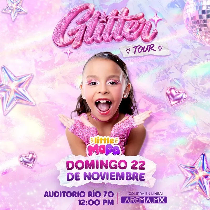 Flyer de Little Mapa "Glitter Tour" 