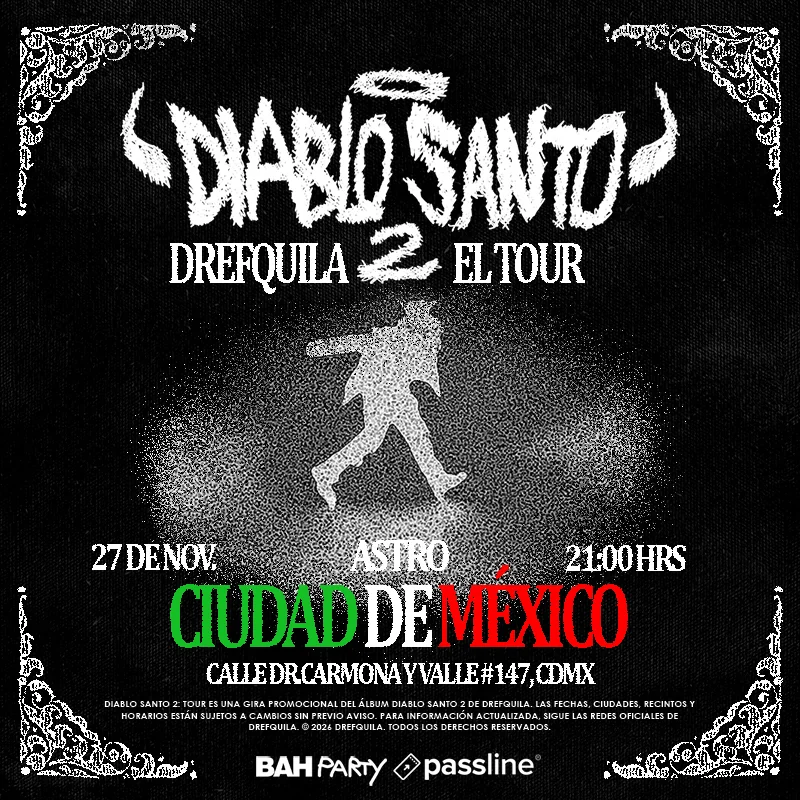 Flyer de DREFQUILA TOUR DIABLO SANTO 2