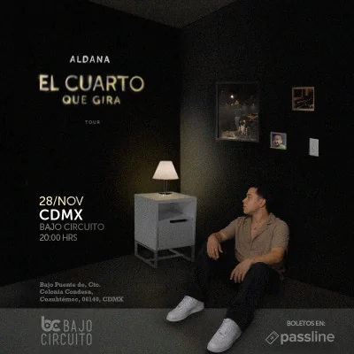Flyer de ALDANA - EL CUARTO QUE GIRA 