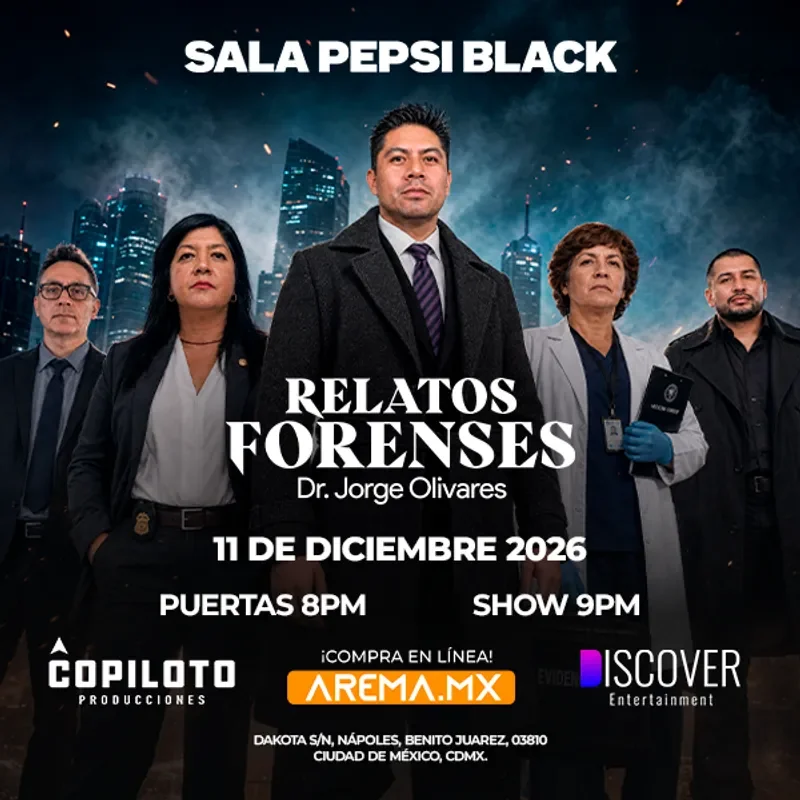 Flyer de Relatos Forenses