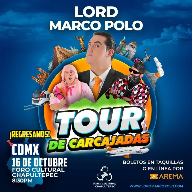 Flyer de Lord Marco Polo "Tour de Carcajadas" 