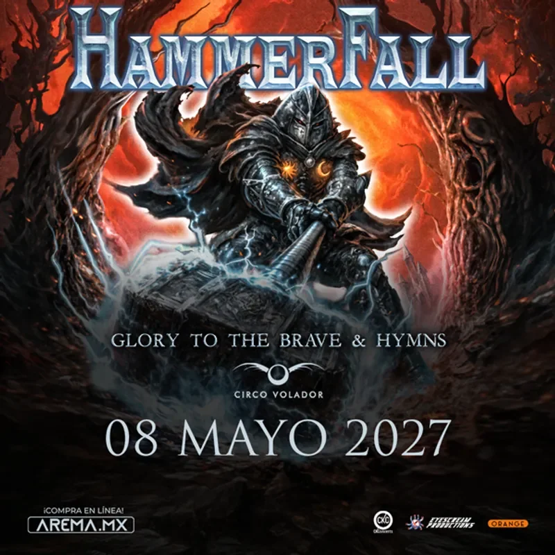 Flyer de Hammerfall - Glory to the brave and hyms