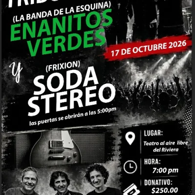 Flyer de TRIBUTO A SODA STEREO Y ENANITOS VERDES