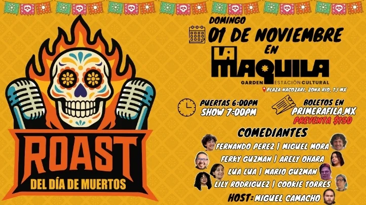 Flyer de Roast Dia de Muertos