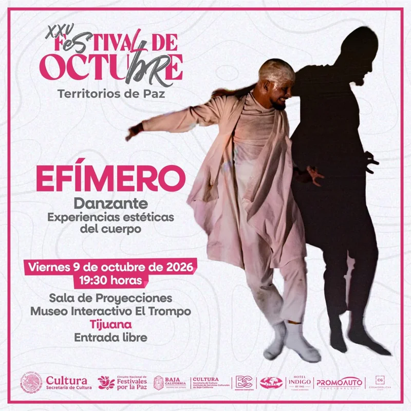 Flyer de Efímero: danza sobre duelo migratorio