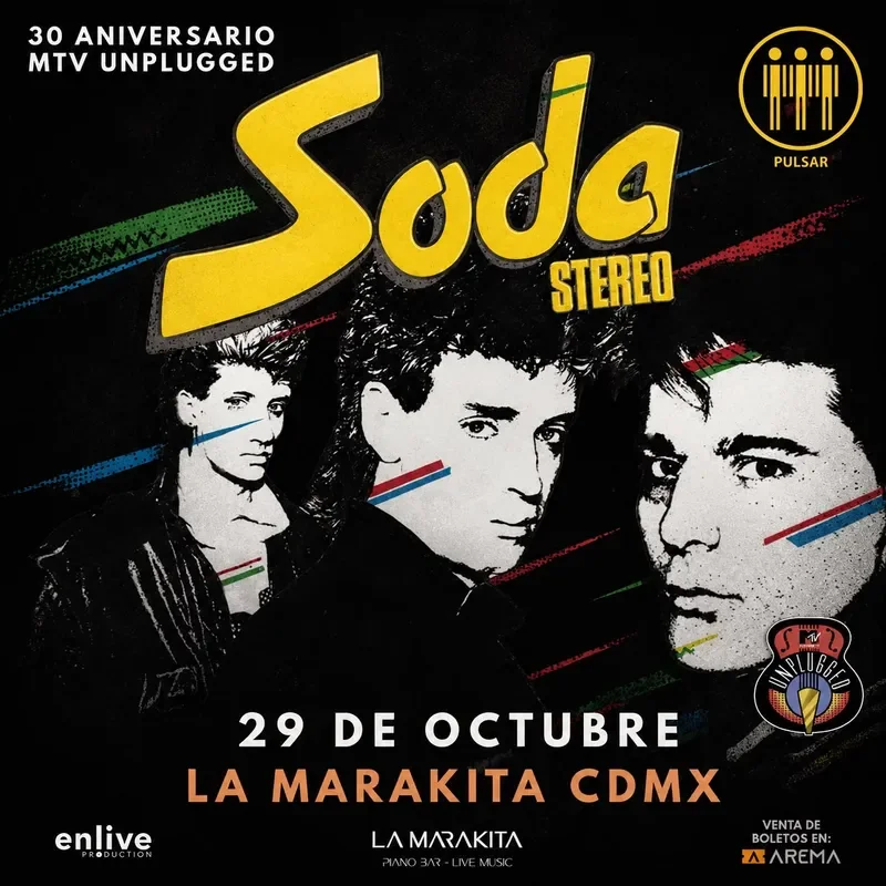 Flyer de Tributo a Soda Stereo