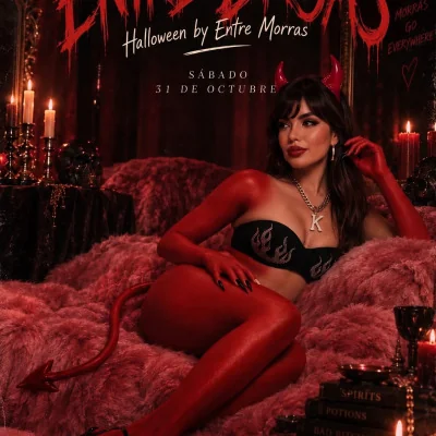 Flyer de Halloween Entre Morras