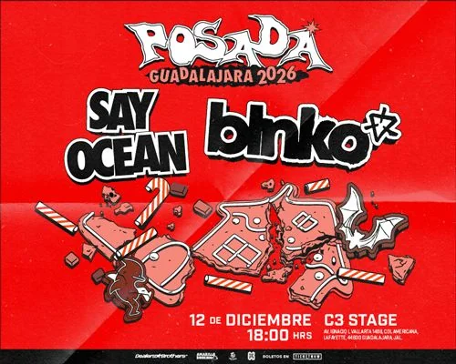 Flyer de Posada Guadalajara 2026: Say Ocean X Blnko