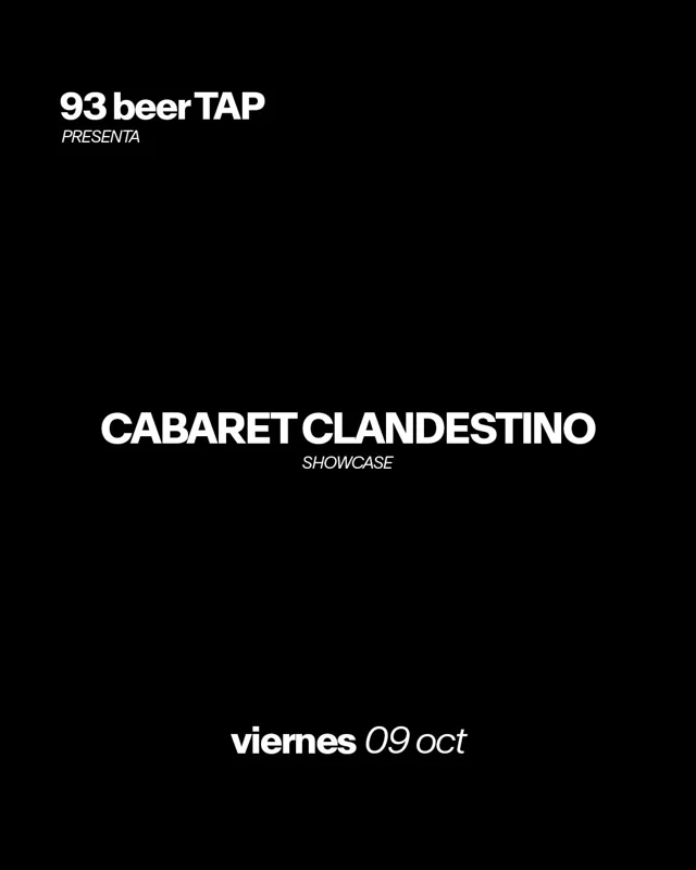Flyer de Cabaret Clandestino Showcase
