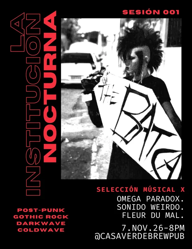 Flyer de La Institución Nocturna - Sesión 001