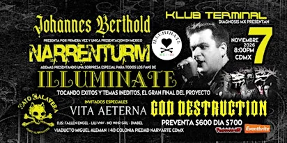 Flyer de JOHANNES BERTHOLD Presenta NARRENTURM y ILLUMINATE