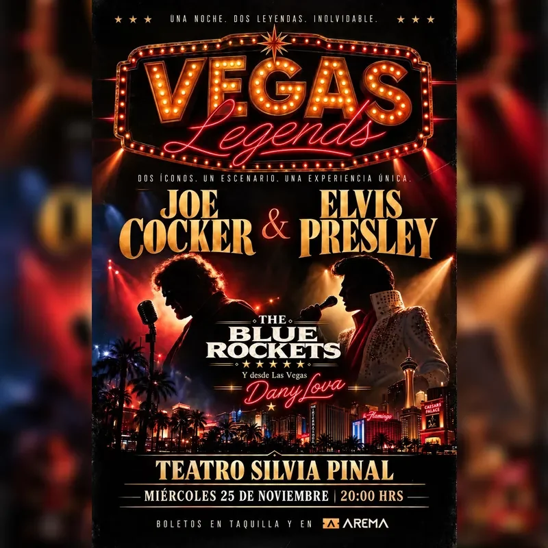Flyer de Vegas Legends en CDMX