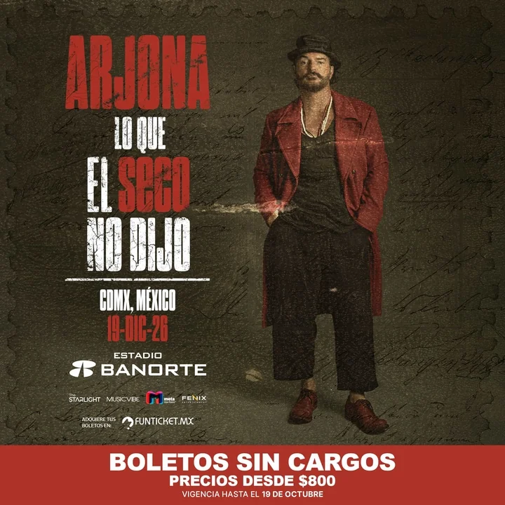 Flyer de Ricardo Arjona