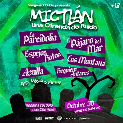 Flyer de Mictlán: Una Ofrenda de Ruido