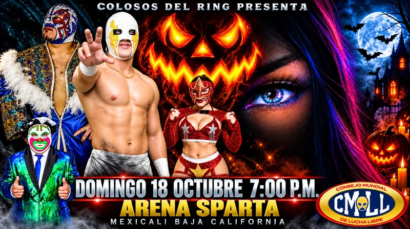 Flyer de Lucha o Truco - Colosos del Ring