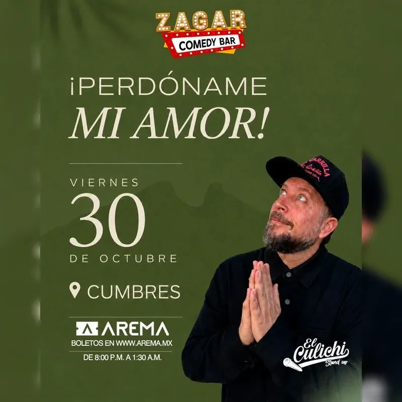 Flyer de Culichi en Zagar Comedy Bar Cumbres