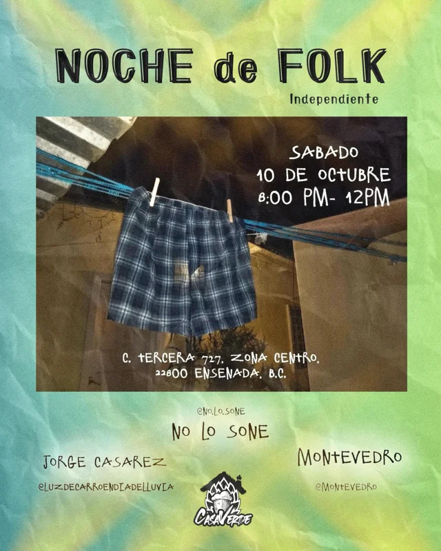 Flyer de Noche de Folk 