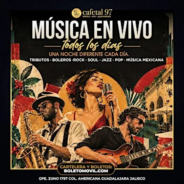 Flyer de Música en vivo | Noches de conciertos