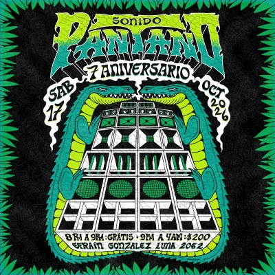 Flyer de 7 Aniversario Sonido Pantano