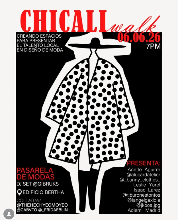 Flyer de Chicali Walk (pasarela de moda)