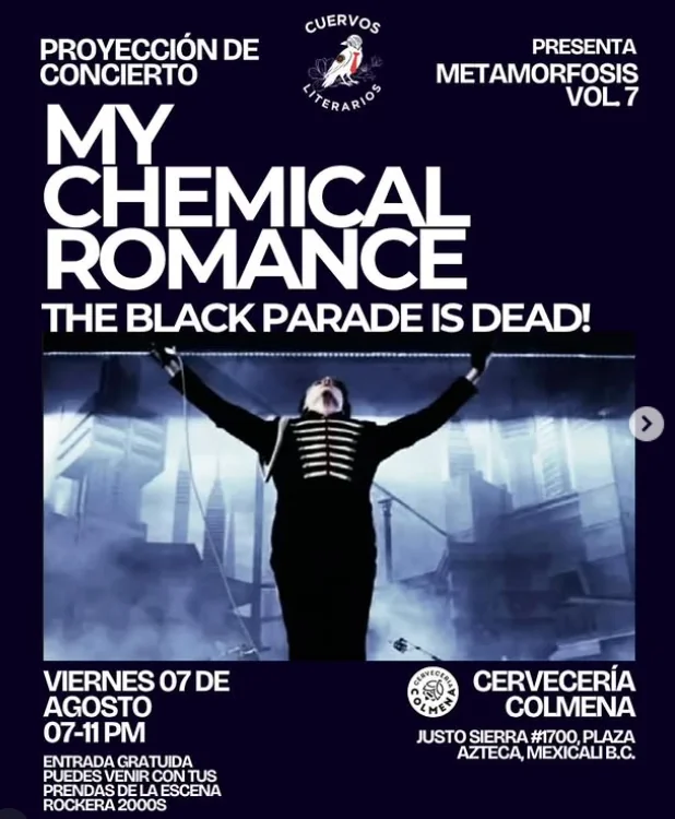 Flyer de Concierto: MCR proyección