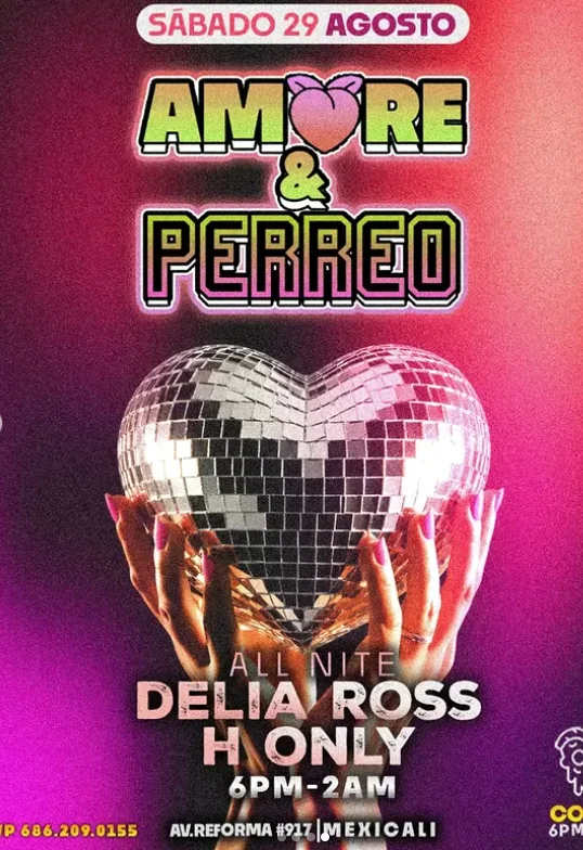 Flyer de Amore & Perreo 