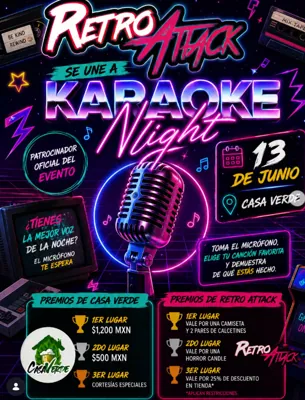 Retro attacck X karaoke night