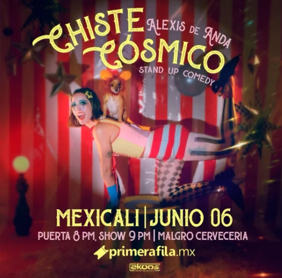 Flyer de Chiste Cosmico Alexis de anda