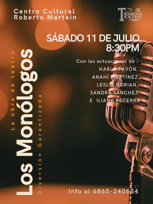 Flyer de Los Monólogos