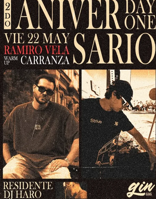 Flyer de 2do Aniversario Gin 686