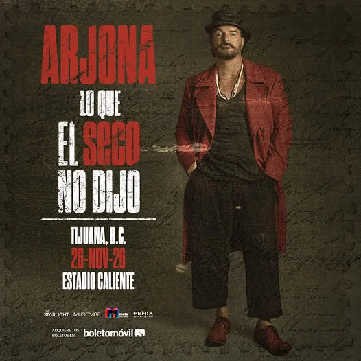 Flyer de Ricardo Arjona