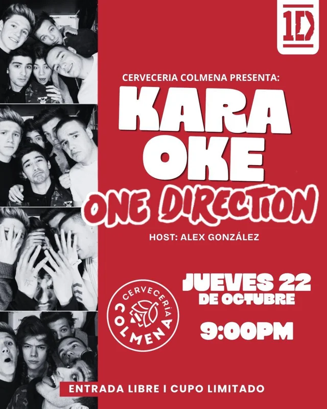 Flyer de Karaoke One Direction
