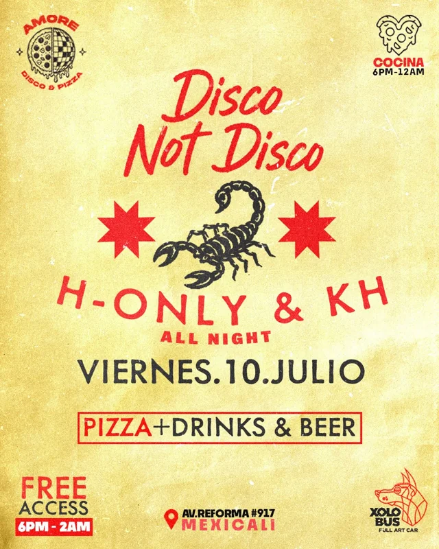 Flyer de ΛMӨЯΣ Disco & Pizza - All Nite Set