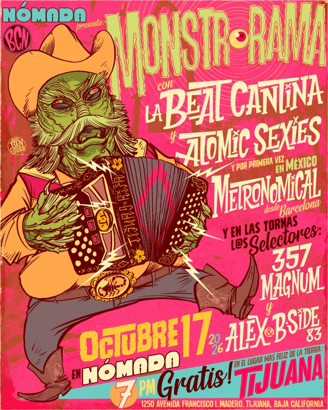 Flyer de MONSTR👁️RAMA tour en Tijuana